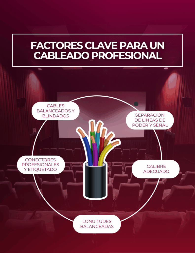 diseño de cableado profesional para salas de cine